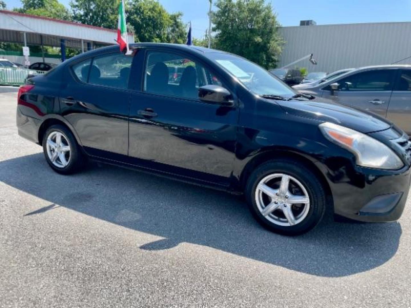 2016 BLACK /Charcoal, cloth Nissan Versa 1.6 S Plus (3N1CN7AP3GL) with an 1.6L L4 DOHC 16V engine, Continuously Variabl transmission, located at 4545 Spencer Hwy., Pasadena, 77504, (832) 266-1645, 29.666037, -95.173775 - Photo#0