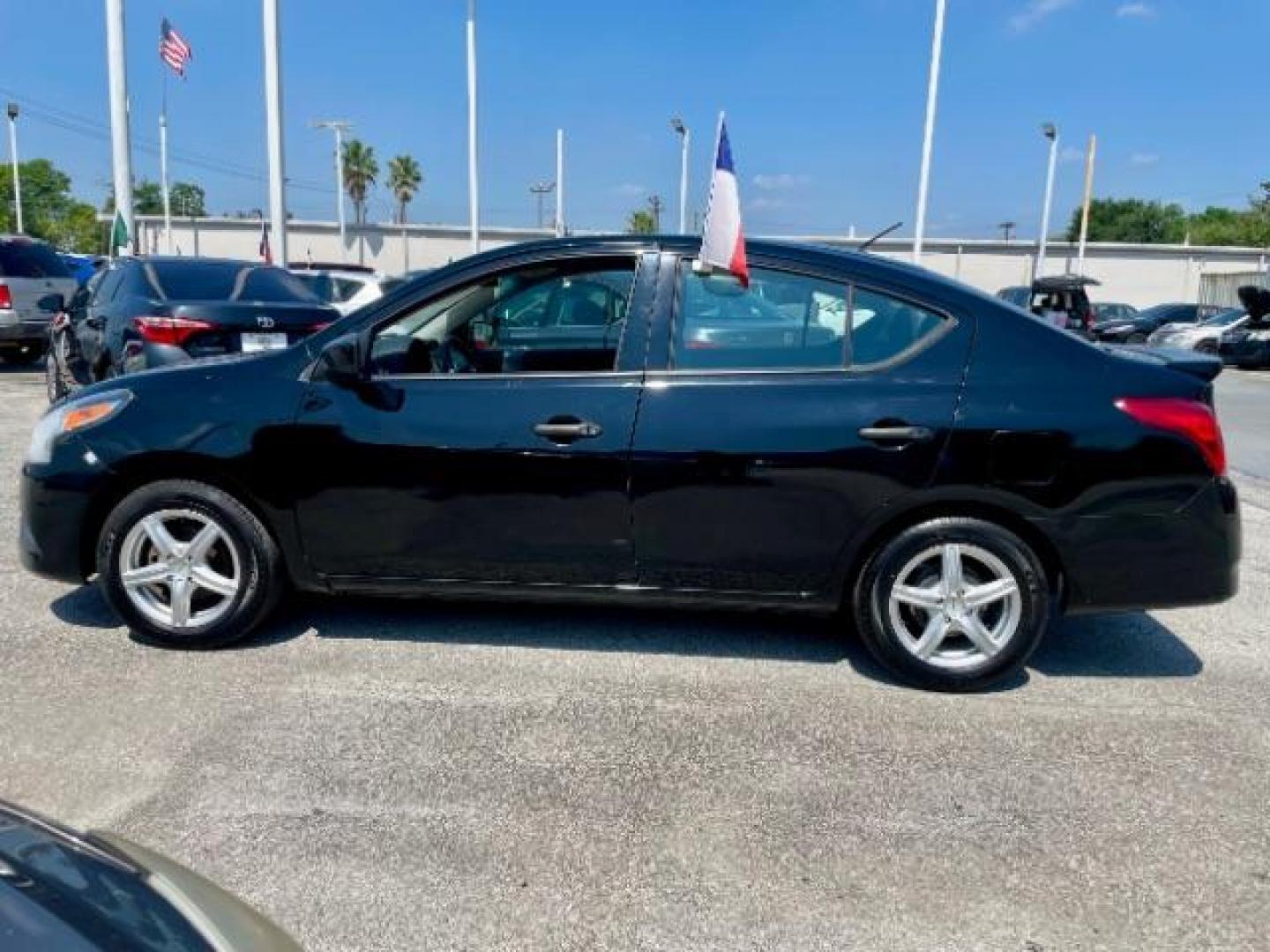 2016 BLACK /Charcoal, cloth Nissan Versa 1.6 S Plus (3N1CN7AP3GL) with an 1.6L L4 DOHC 16V engine, Continuously Variabl transmission, located at 4545 Spencer Hwy., Pasadena, 77504, (832) 266-1645, 29.666037, -95.173775 - Photo#2