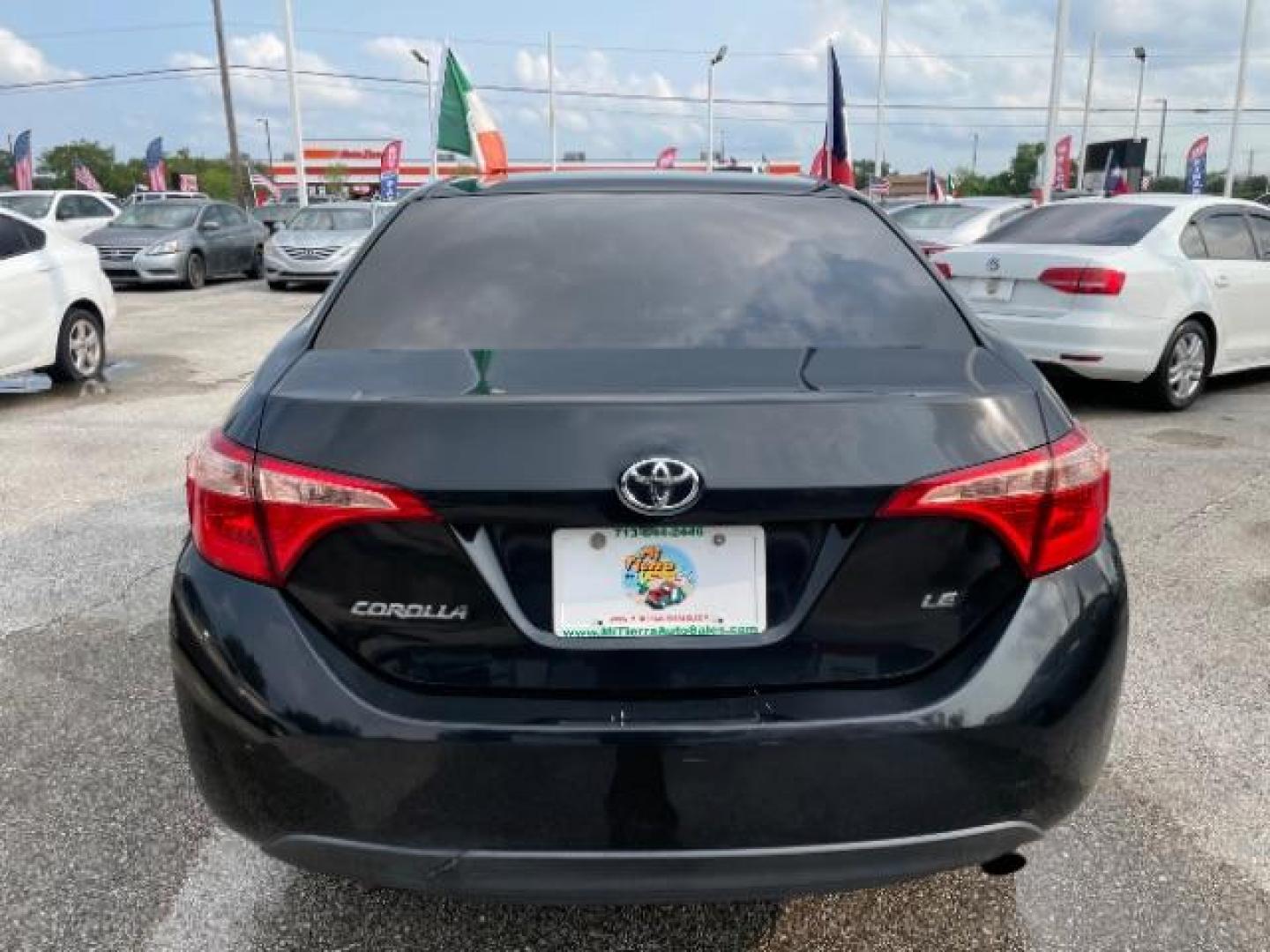 2017 Black Sand Pearl /Black/Brown Fabric, premium cloth Toyota Corolla LE CVT (2T1BURHE3HC) with an 1.8L L4 DOHC 16V engine, Continuously Variable Transmission transmission, located at 4545 Spencer Hwy., Pasadena, 77504, (832) 266-1645, 29.666037, -95.173775 - Photo#4