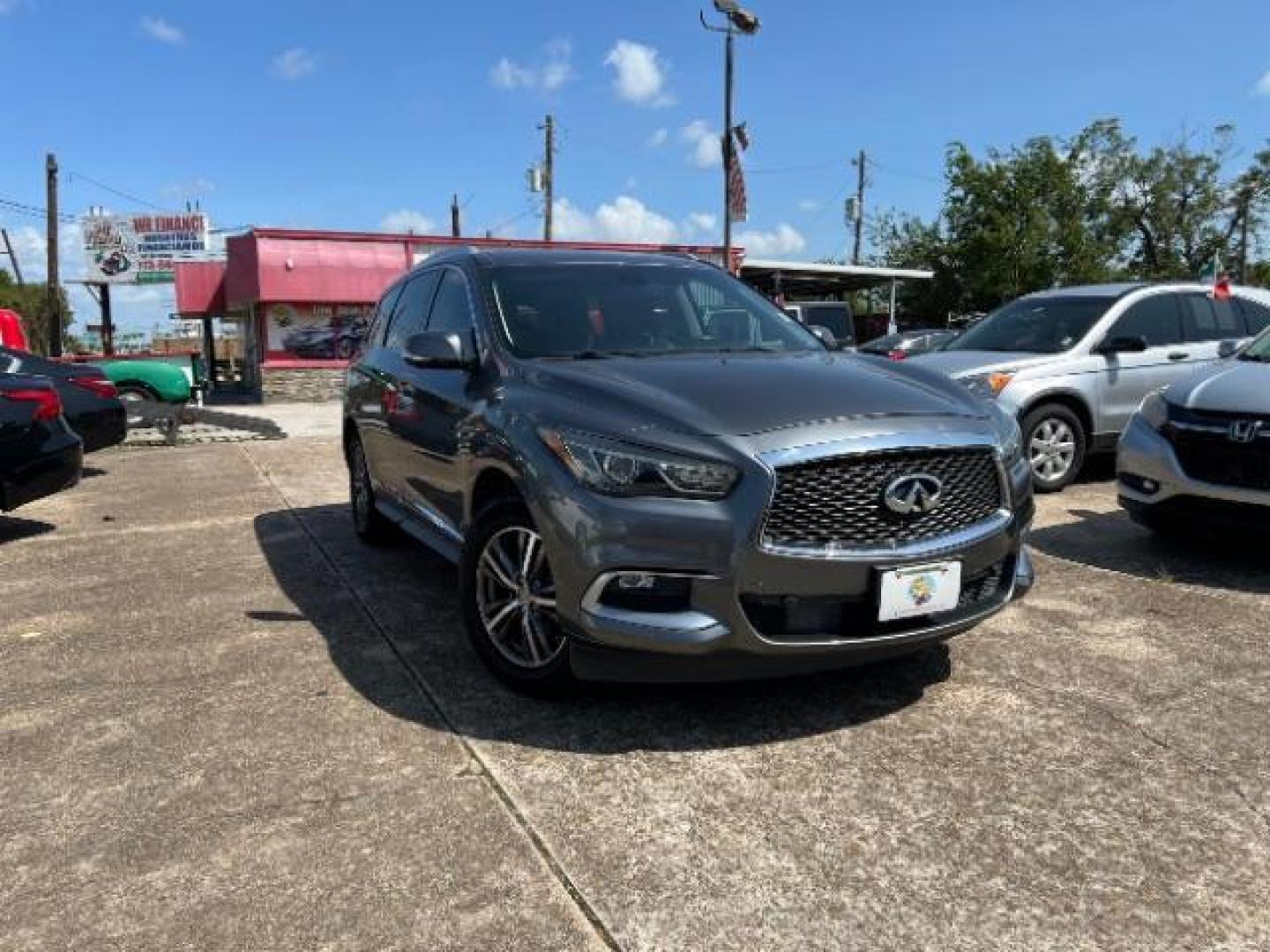 2016 Graphite Shadow /High Contrast Wheat, leather Infiniti QX60 Base FWD (5N1AL0MN0GC) with an 3.5L V6 DOHC 24V engine, Continuously Variable Transmission transmission, located at 7935 Gulf Freeway, Houston, 77017, (832) 266-1645, 29.684393, -95.275665 - Photo#0