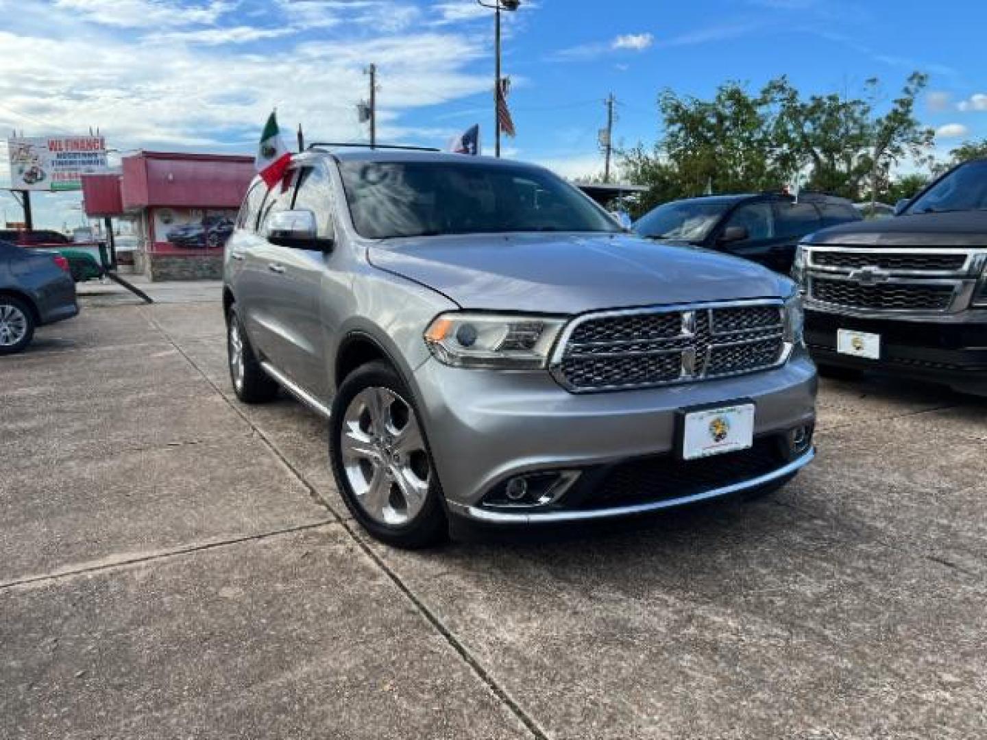 2015 Granite Crystal Meta Dodge Durango SXT RWD (1C4RDHAG8FC) with an 3.6L V6 DOHC 24V engine, 8-Speed Automatic transmission, located at 4545 Spencer Hwy., Pasadena, 77504, (832) 266-1645, 29.666037, -95.173775 - Photo#0