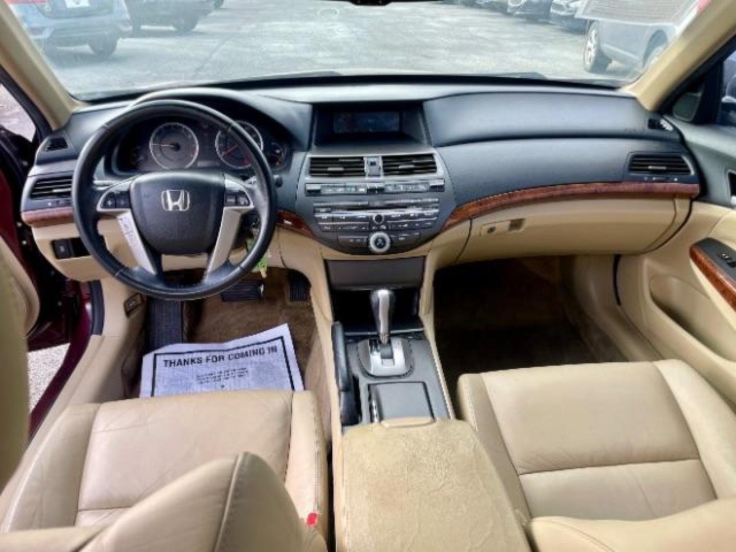 2011 Basque Red Pearl /Ivory Leather Interior Honda Accord EX-L Sedan AT with Navigation (1HGCP2F85BA) with an 2.4L L4 DOHC 16V engine, 5-Speed Automatic transmission, located at 4545 Spencer Hwy., Pasadena, 77504, (832) 266-1645, 29.666037, -95.173775 - Photo#9