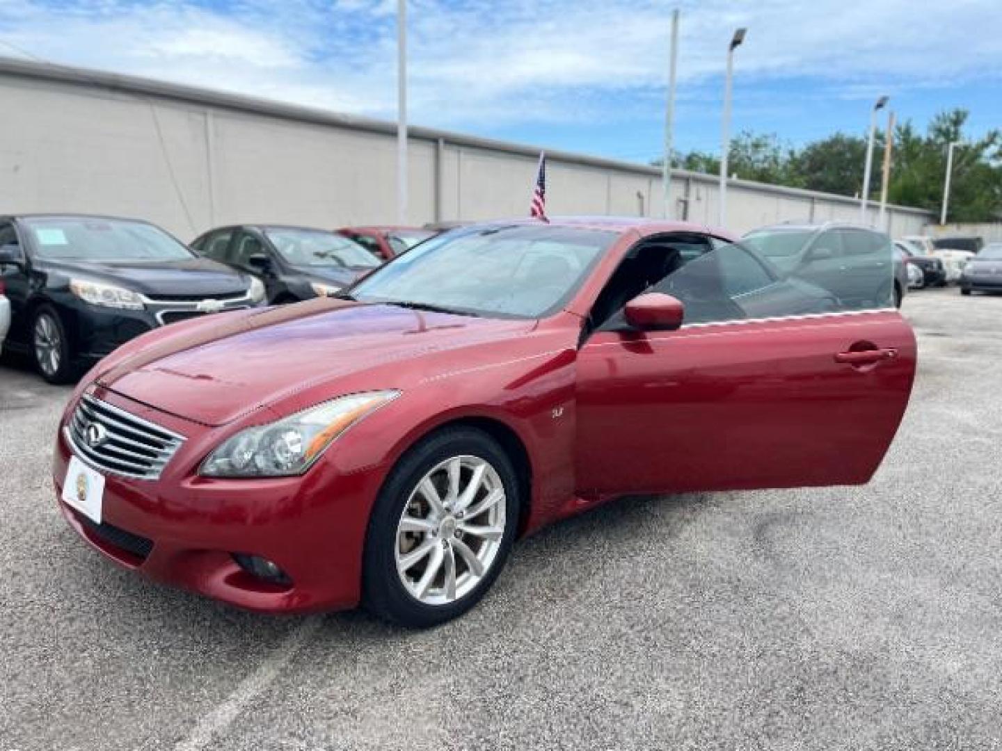 2014 Venetian Ruby /Graphite Infiniti Q60 Convertible (JN1CV6FE9EM) with an 3.7L V6 DOHC 24V engine, 7-Speed Automatic transmission, located at 4545 Spencer Hwy., Pasadena, 77504, (832) 266-1645, 29.666037, -95.173775 - Photo#0