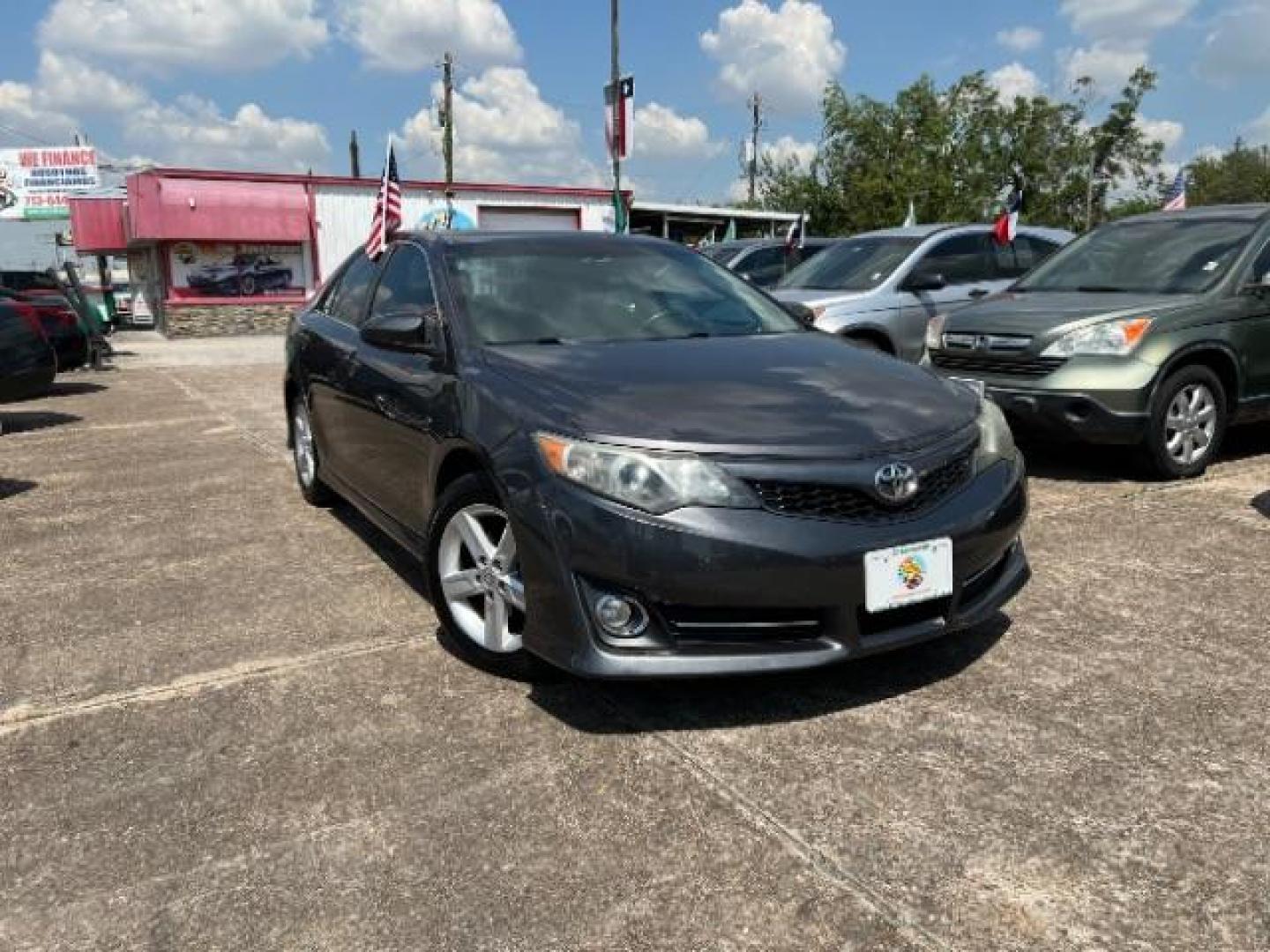 2014 Cosmic Gray Mica Toyota Camry SE (4T1BF1FK4EU) with an 2.5L L4 DOHC 16V engine, 6-Speed Automatic transmission, located at 7935 Gulf Freeway, Houston, 77017, (832) 266-1645, 29.684393, -95.275665 - Photo#0