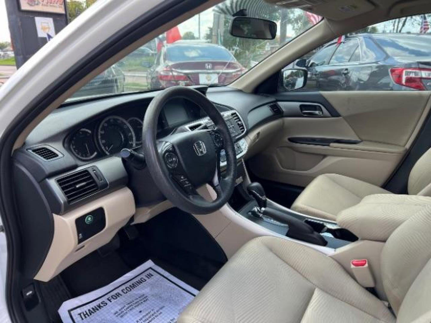 2015 White Orchid Pearl Honda Accord LX Sedan CVT (1HGCR2F3XFA) with an 2.4L L4 DOHC 16V engine, Continuously Variable Transmission transmission, located at 7935 Gulf Freeway, Houston, 77017, (832) 266-1645, 29.684393, -95.275665 - Photo#8