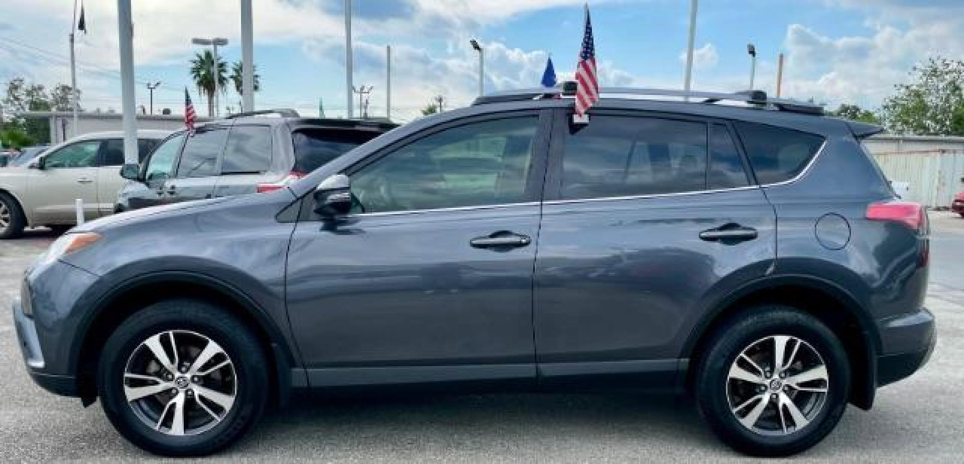 2018 Magnetic Gray Metallic Toyota RAV4 XLE FWD (JTMWFREVXJD) with an 2.5L L4 DOHC 16V engine, 6-Speed Automatic transmission, located at 4545 Spencer Hwy., Pasadena, 77504, (832) 266-1645, 29.666037, -95.173775 - Photo#2