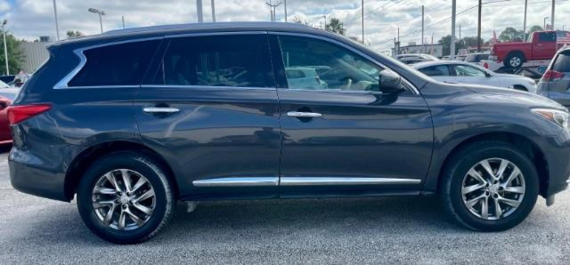 2014 Black Obsidian Infiniti QX60 Base AWD (5N1AL0MMXEC) with an 3.5L V6 DOHC 24V engine, Continuously Variabl transmission, located at 4545 Spencer Hwy., Pasadena, 77504, (832) 266-1645, 29.666037, -95.173775 - Photo#0