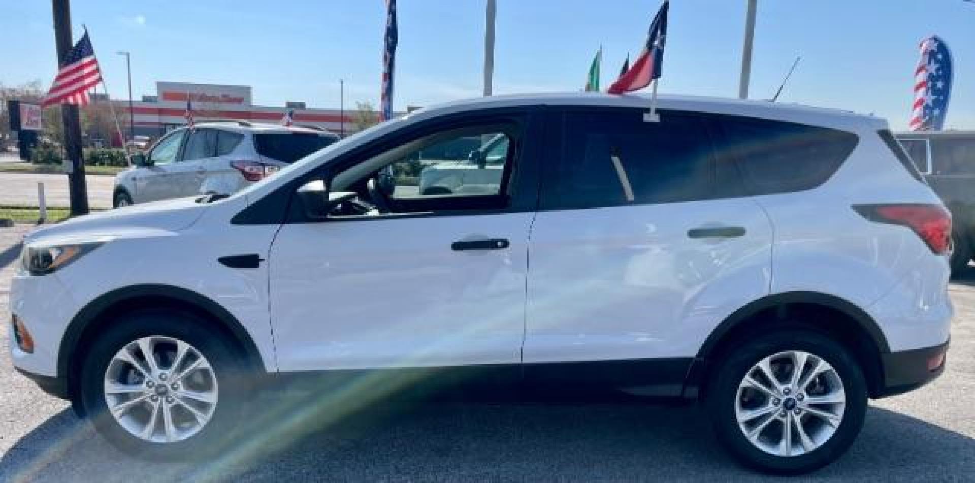 2019 Oxford White /Chromite Gray/Charcoal Black, cloth Ford Escape S FWD (1FMCU0F78KU) with an 2.5L L4 DOHC 16V engine, 6-Speed Automatic transmission, located at 4545 Spencer Hwy., Pasadena, 77504, (832) 266-1645, 29.666037, -95.173775 - Photo#2