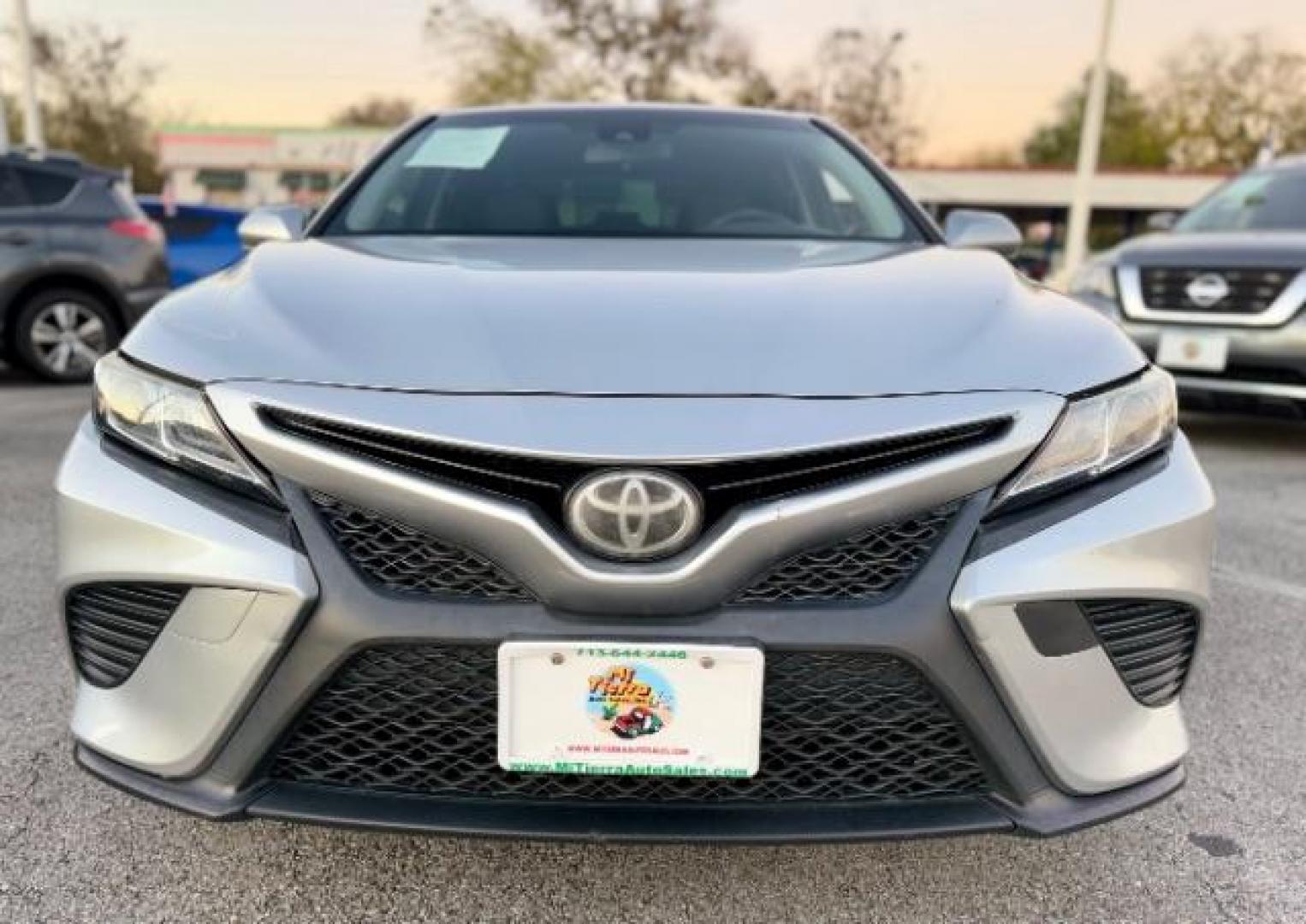 2018 Celestial Silver Metallic /Black, leatherette/cloth Toyota Camry SE (JTNB11HK0J3) with an 2.5L L4 DOHC 16V engine, 8-Speed Automatic transmission, located at 4545 Spencer Hwy., Pasadena, 77504, (832) 266-1645, 29.666037, -95.173775 - Photo#3