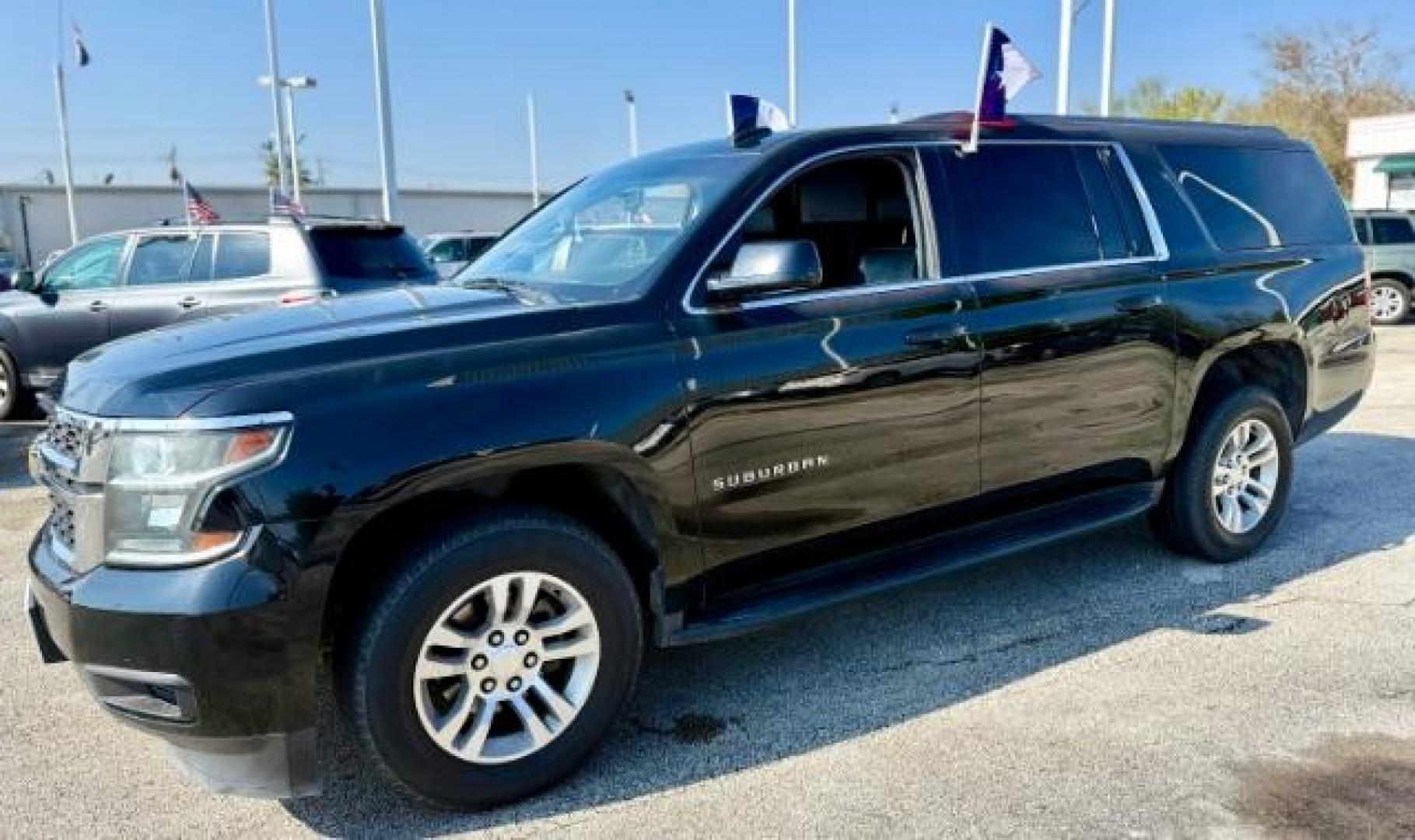 2017 Black /Jet Black, cloth Chevrolet Suburban LS 2WD (1GNSCGKC4HR) with an 5.3L V8 OHV 16V engine, 6-Speed Automatic transmission, located at 4545 Spencer Hwy., Pasadena, 77504, (832) 266-1645, 29.666037, -95.173775 - Photo#0