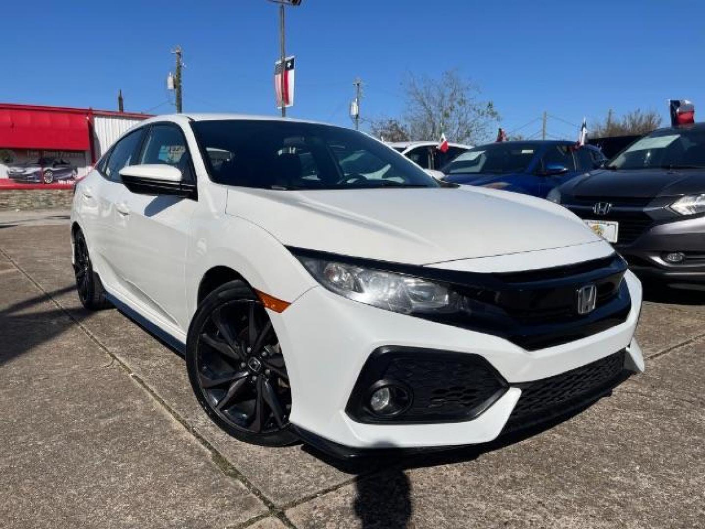 2018 White Orchid Pearl Honda Civic Sport (SHHFK7H41JU) with an 1.5L I-4 gasoline direct injection engine, Continuously Variable Transmission transmission, located at 7935 Gulf Freeway, Houston, 77017, (832) 266-1645, 29.684393, -95.275665 - Photo#0