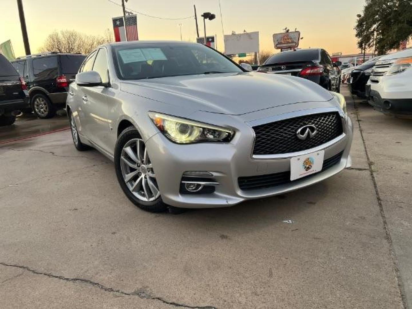 2015 Liquid Platinum /Black Infiniti Q50 3.7 Premium Sedan 4D (JN1BV7AP5FM) with an 3.7 engine, Automatic transmission, located at 7935 Gulf Freeway, Houston, 77017, (832) 266-1645, 29.684393, -95.275665 - Photo#0