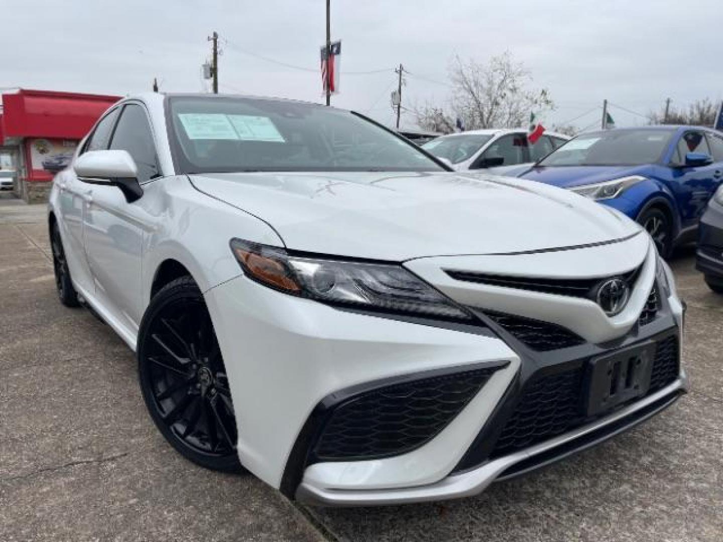 2021 Wind Chill Pearl /Black Toyota Camry XSE (4T1K61AK3MU) with an 2.5 engine, Automatic transmission, located at 7935 Gulf Freeway, Houston, 77017, (832) 266-1645, 29.684393, -95.275665 - Photo#0